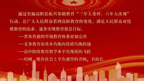 高阳县教育创新发展 1 9 系列文件解读